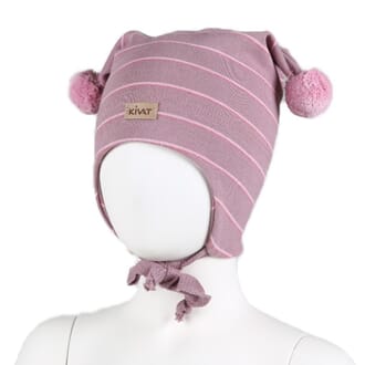 Striped windproof hat dusty pink/pink - Kivat