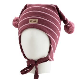 Striped windproof hat burgundy/pink - Kivat