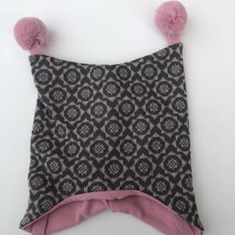 Flower hat leaf green/pink - Kivat