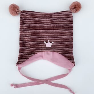 Striped hat crown aubergine/pink - Kivat