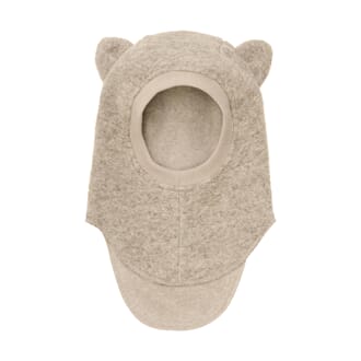 Balaclava Ears Wool sand melange - Huttelihut