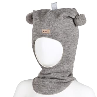 Hood with Kivat-logo beige melange - Kivat