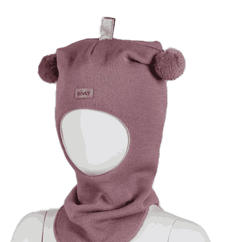 Hood with Kivat-logo dusty pink - Kivat