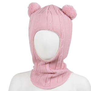 Hood cable knit pink - Kivat