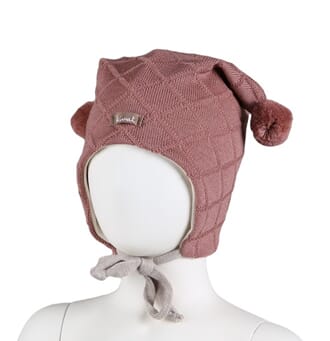 Cable hat dusty pink - Kivat