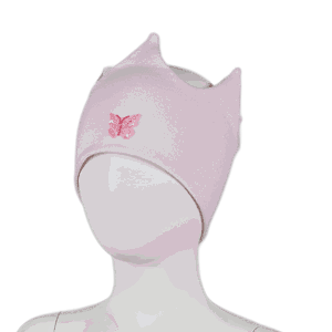 Crown headband windproof butterfly light pink - Kivat