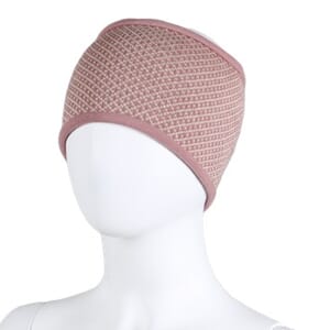 Headband with loops offwhite melange/dusty pink - Kivat