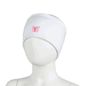 Headband windproof butterfly white - Kivat