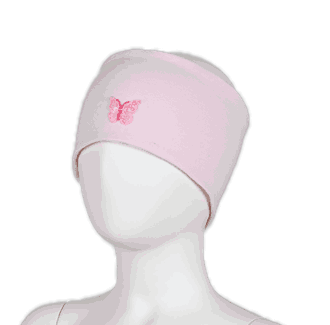 Headband windproof butterfly light pink - Kivat