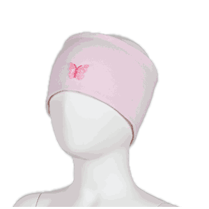 Headband windproof butterfly light pink - Kivat