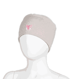Headband windproof butterfly light beige - Kivat