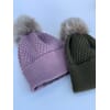 Chunky Oslo Beanie W Button rose grey - MP