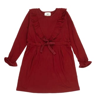 Villvette Xmas Dress deep red - Gullkorn