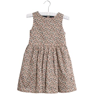 Dress Thelma ink flowers - Wheat