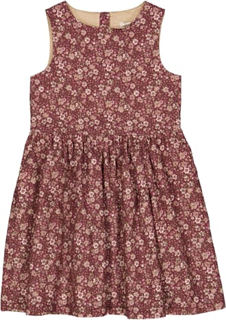 Dress Thelma mulberry flowers - Wheat