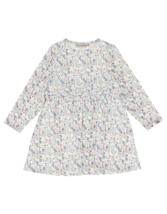 Villvette Kjole varm hvit blomsterprint - Gullkorn