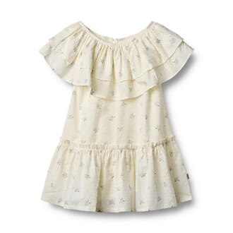 Dress Bitten blue flowers - Wheat