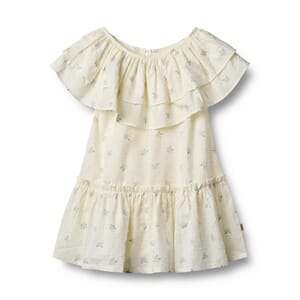 Dress Bitten blue flowers - Wheat