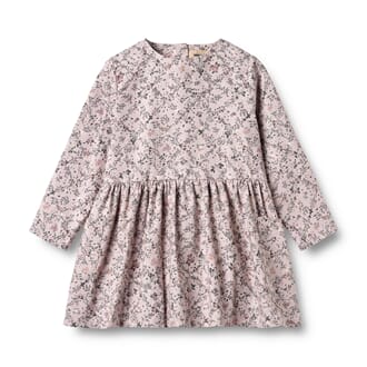 Dress Aima lilac checked flowers - Wheat