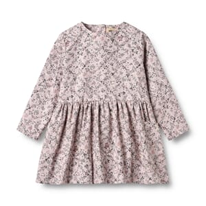 Dress Aima lilac checked flowers - Wheat