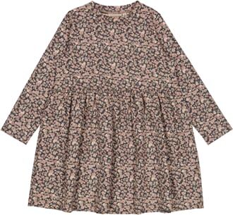 Jersey Dress Sessa winter flowers - Wheat