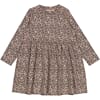 Jersey Dress Sessa winter flowers - Wheat