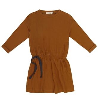 Textured blouson dress golden olive - Phil & Phae