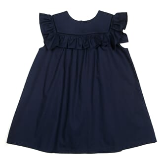 Crowny dress Navy poplin - Huttelihut