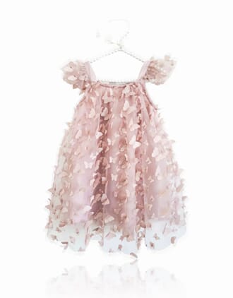 Allover Butterflies Tutu Dress Pink - Le Petit Tom