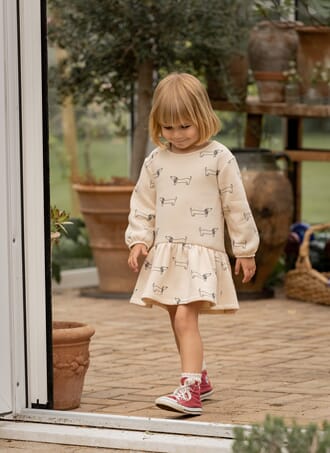Max Ls Dress sandshell aop - Fliink