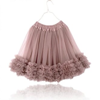 Dolly Frilly Skirt Mauve - Le Petit Tom