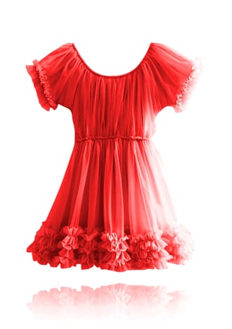 Dolly Frilly Dress Red - Le Petit Tom