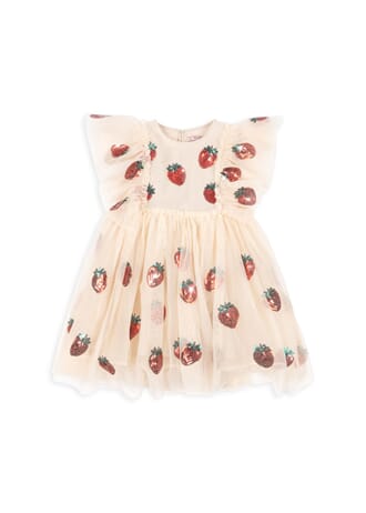 Yvonne Frill Dress strawberry - Konges Sløjd
