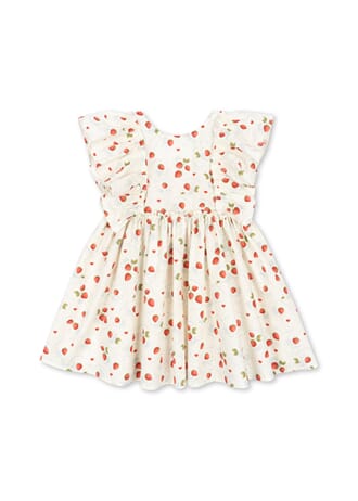 Evia Bow Dress marmalade - Konges Sløjd