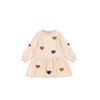 Lou Terry Sweat Dress multi heart - Konges Sløjd