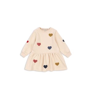 Lou Terry Sweat Dress multi heart - Konges Sløjd