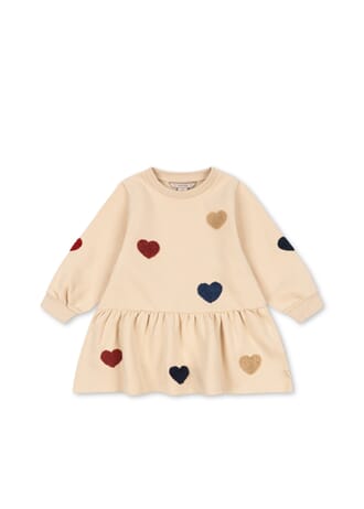 Lou Terry Sweat Dress bon coeur col - Konges Sløjd