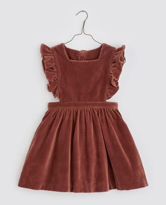 Betty Pinafore Copper velvet - Little Cotton Clothes