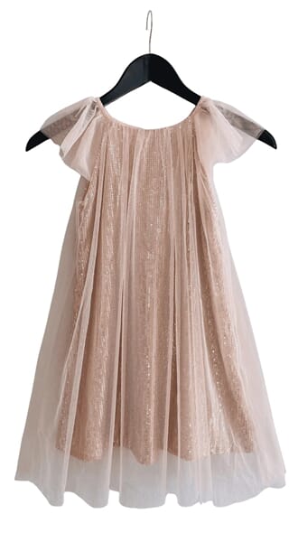 Dolly Sequin Tulle dress Ballet Pink - Le Petit Tom