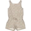 Jumpsuit Dahila dusty dove flowers - Wheat