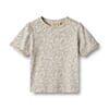 T-Shirt S/S Iris sandshell mini flowers - Wheat