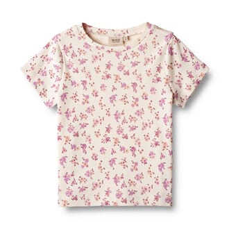 T-Shirt S/S Manna shell flowers - Wheat