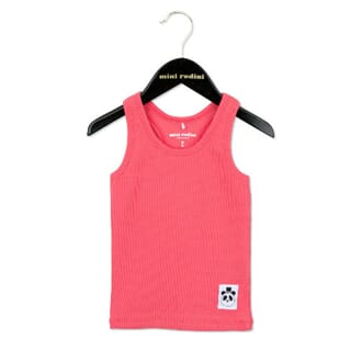 Solid Rib Tank pink - Mini Rodini
