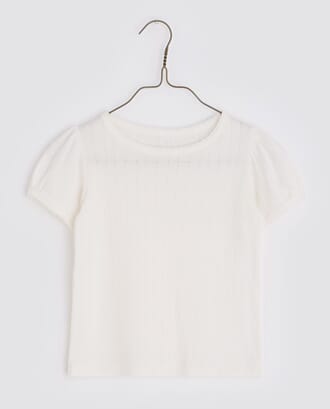 Esther Pointelle Tee Milk - Little Cotton Clothes