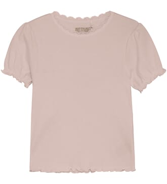T-Shirt SS Rib sepia rose - Huttelihut