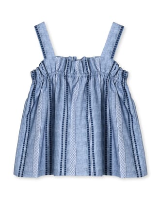 Amie Ruffle Top navy - Fliink