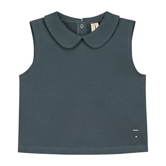 Collar Tank Top Blue Grey - Gray Label