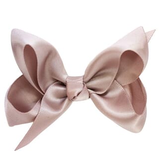 Sløyfe stor sateng Taupe - Den lille prikken