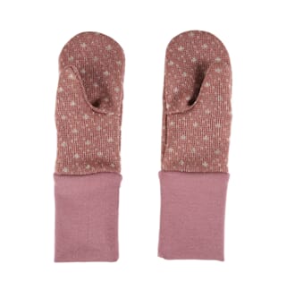 Mittens with loops Pink/Nature undied - Kivat