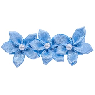 Sløyfe tre blomster Light Blue - Den lille prikken